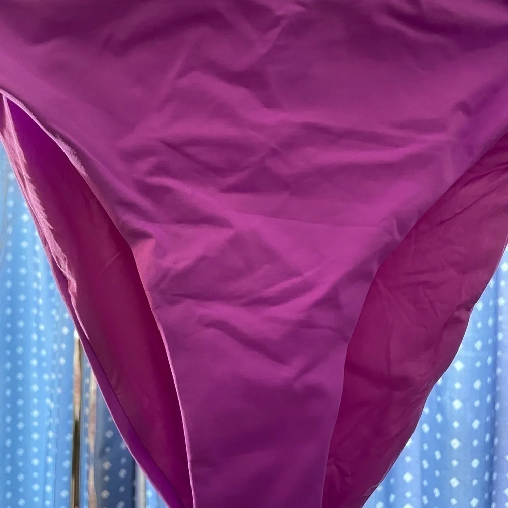 Skims recycled high waist swim bottoms (violet)